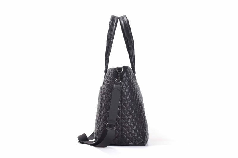 Tosca Metro Collection fashion quilted large travel tote MET980-Black