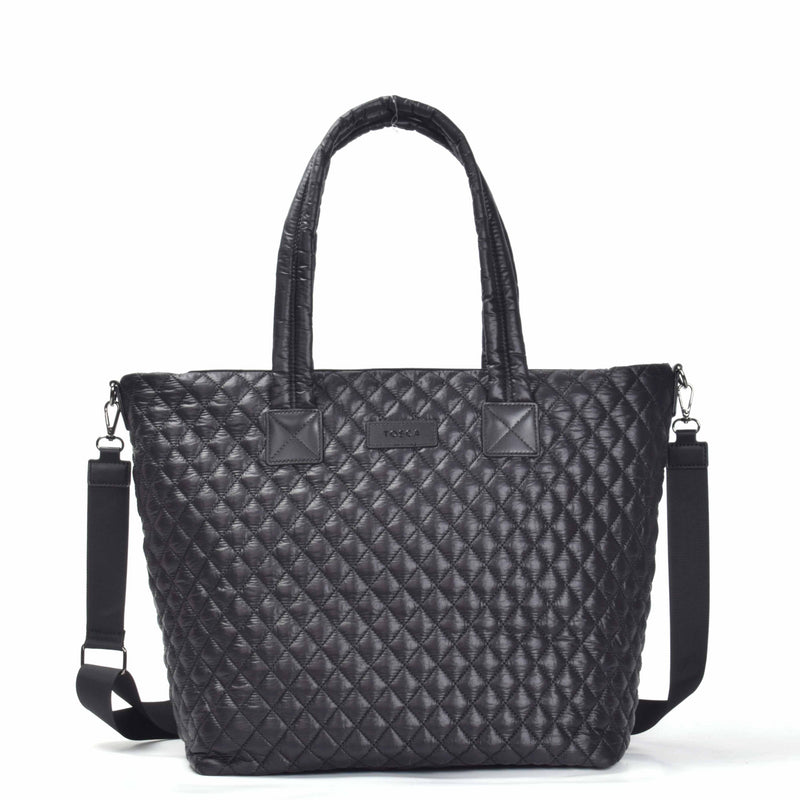 Tosca Metro Collection fashion quilted large travel tote MET980-Black
