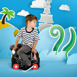 TRUNKI Kids ride-on hard side carry on suitcase T0312-GB01 Pedro Pirate Ship