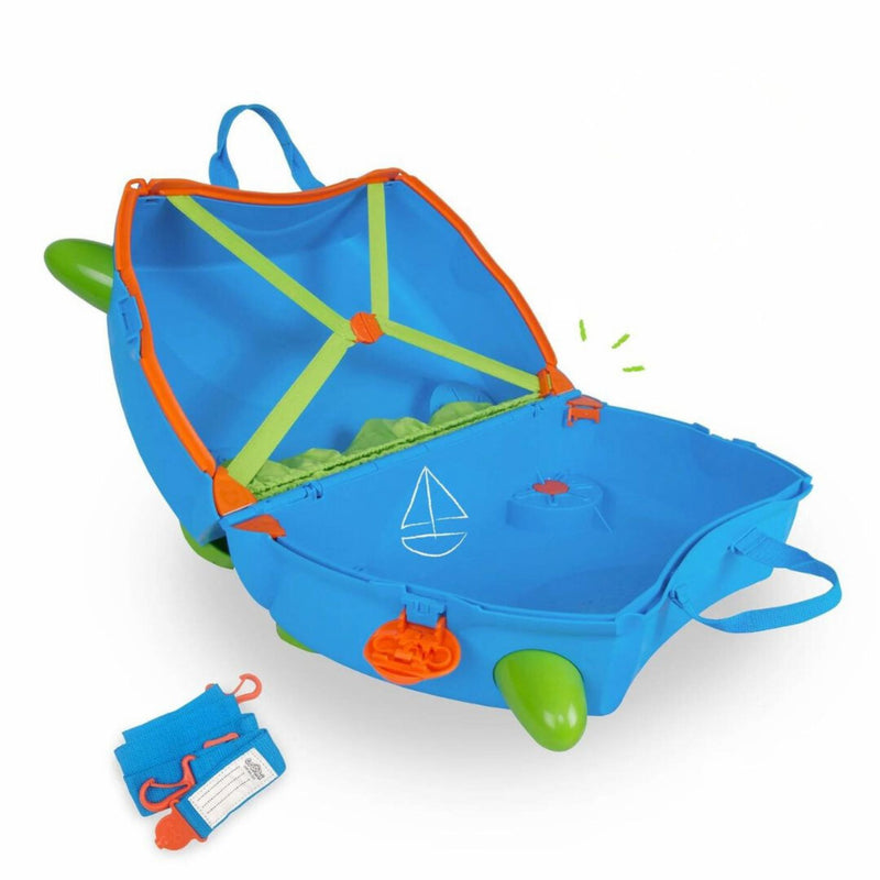 TRUNKI Kids ride-on hard side carry on suitcase T0054-GB01 Terrance Blue