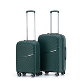 New Zealand Luggage Hauraki Collection 2-Pce travel set polypropylene trolley cases 66cm/55cm NZ004-Petrel Green
