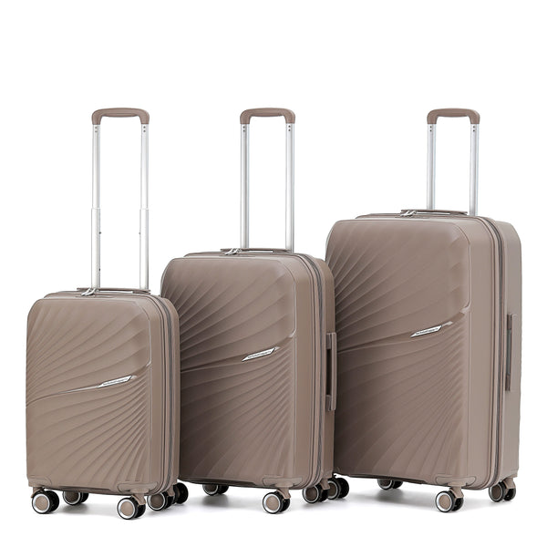 New Zealand Luggage Co Hauraki Collection Polypropylene Trolley cases Full-Set 76/66/55cm NZ004-Sand
