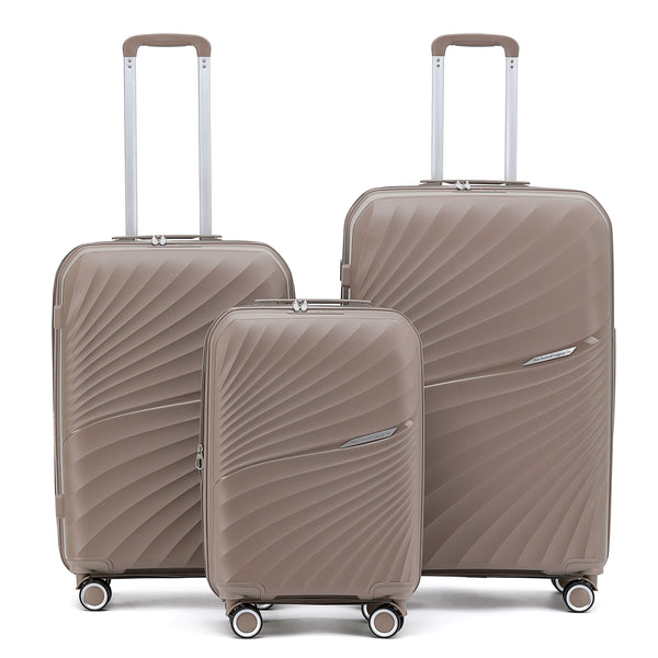 New Zealand Luggage Co Hauraki Collection Polypropylene Trolley cases Full-Set 76/66/55cm NZ004-Sand