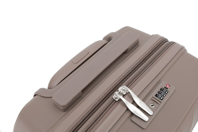 New Zealand Luggage Co Hauraki Collection 55cm Carry-on trolley case in Polypropylene NZ004C-Sand
