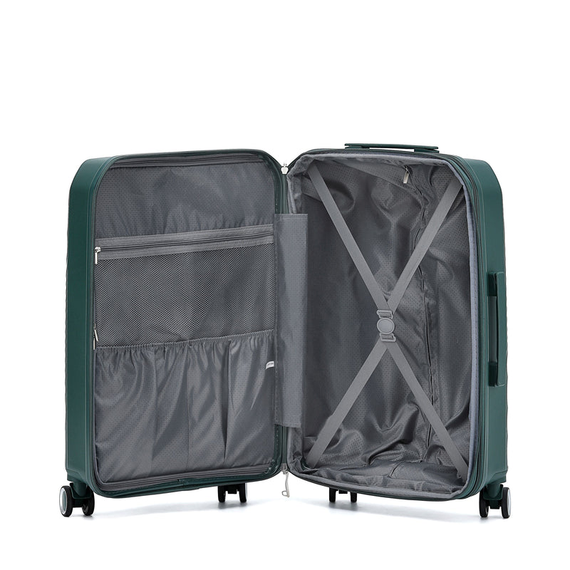 New Zealand Luggage Co Hauraki Collection 66cm Polypropylene trolley case NZ004B-Petrel Green