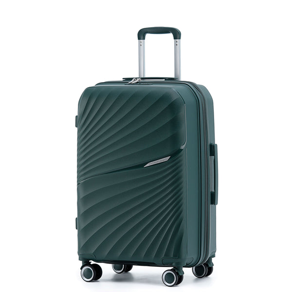 New Zealand Luggage Co Hauraki Collection 66cm Polypropylene trolley case NZ004B-Petrel Green