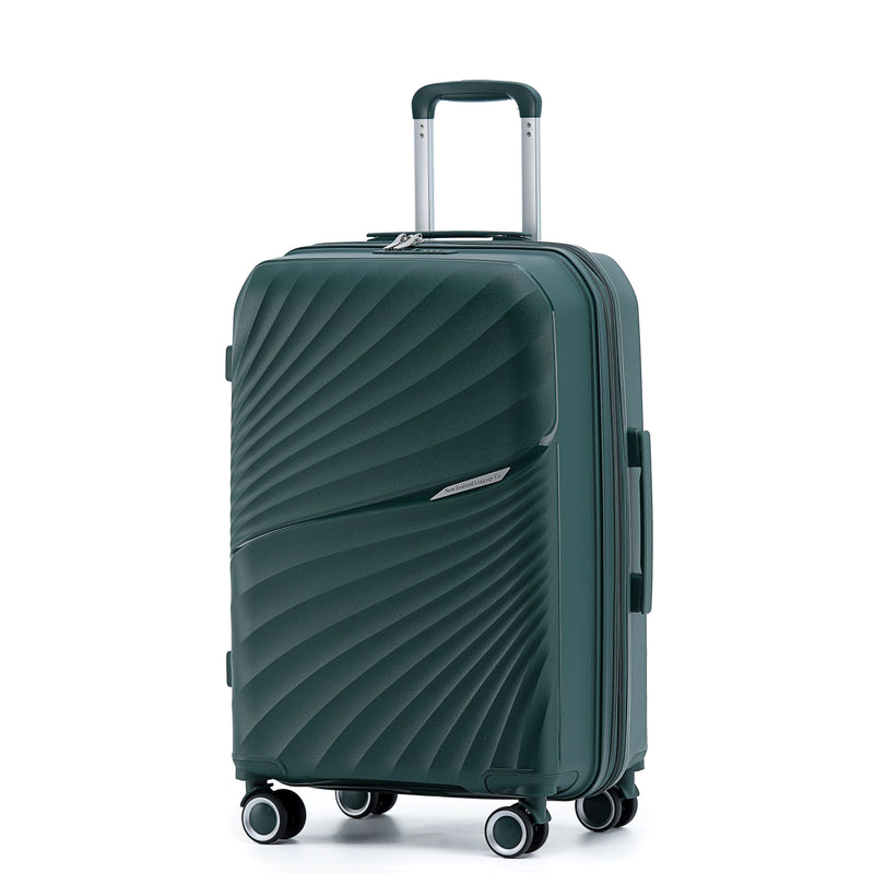 New Zealand Luggage Co Hauraki Collection 66cm Polypropylene trolley case NZ004B-Petrel Green