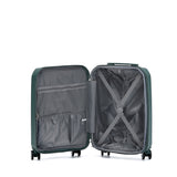 New Zealand Luggage Co Hauraki Collection 55cm Carry on Polypropylene trolley case NZ004C-Petrel Green