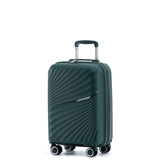 New Zealand Luggage Co Hauraki Collection 55cm Carry on Polypropylene trolley case NZ004C-Petrel Green