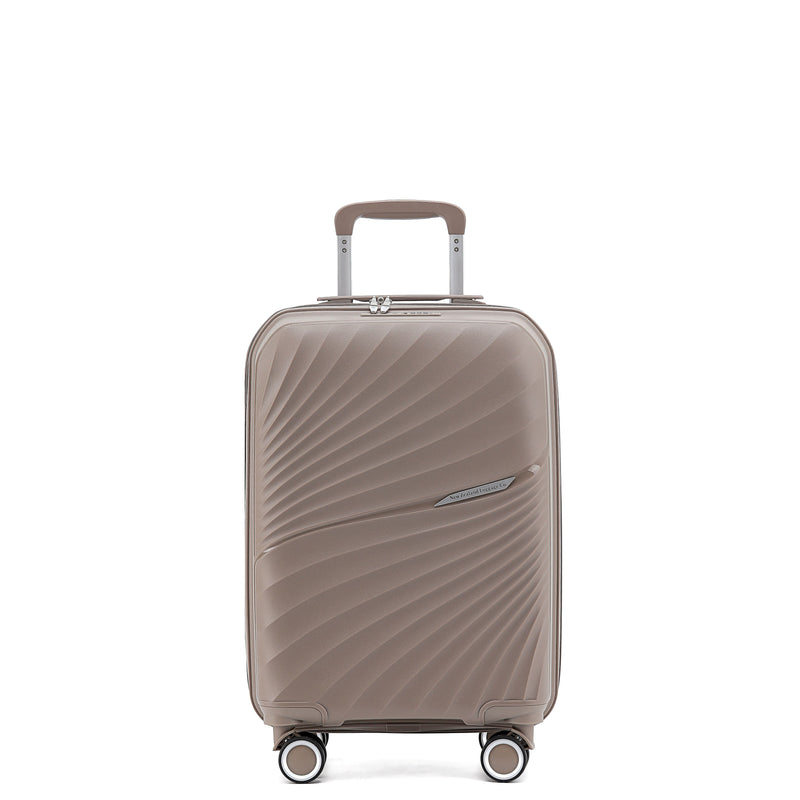 New Zealand Luggage Co Hauraki Collection 55cm Carry-on trolley case in Polypropylene NZ004C-Sand