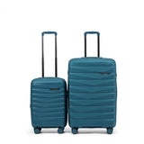 New Zealand Luggage Pilot Collection 2-Pce Polypropylene Trolley set 76/55cm NZ005-(Marina Blue)