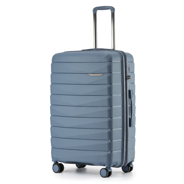 The New Zealand Luggage Co Pilot Collection Polypropylene Checked 76cm Trolley Case NZ005A-Slate