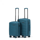 New Zealand Luggage Pilot Collection 2-Pce Polypropylene Luggage set 66cm/55cm NZ005-(Marina Blue)