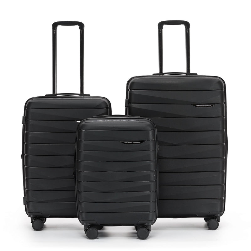 New Zealand Luggage Pilot Collection Polypropylene 76cm Checked Trolley case NZ005A Black