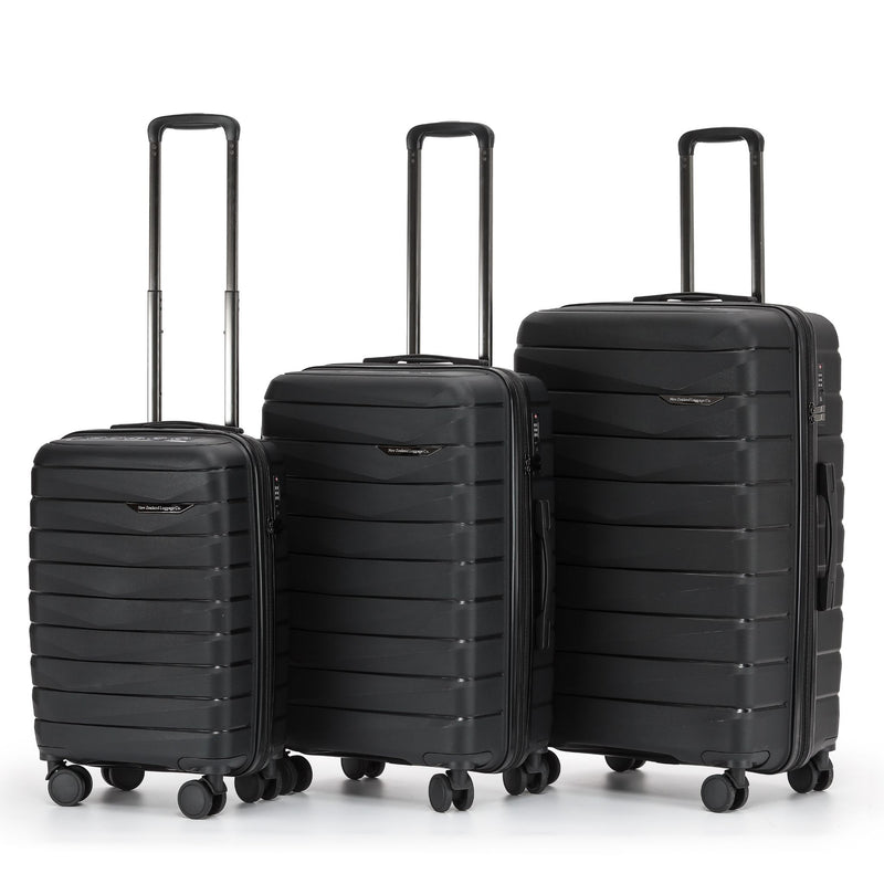 New Zealand Luggage Pilot Collection Polypropylene 76cm Checked Trolley case NZ005A Black