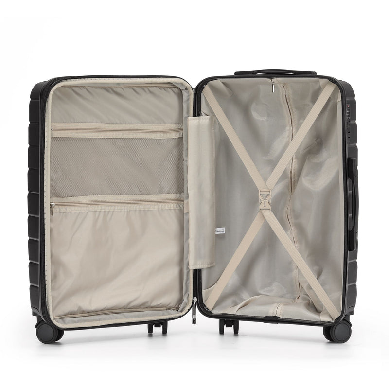 The New Zealand Luggage Co Pilot Collection Polypropylene Full set 76/66/55cm Trolley Cases NZ005-Full Set Black