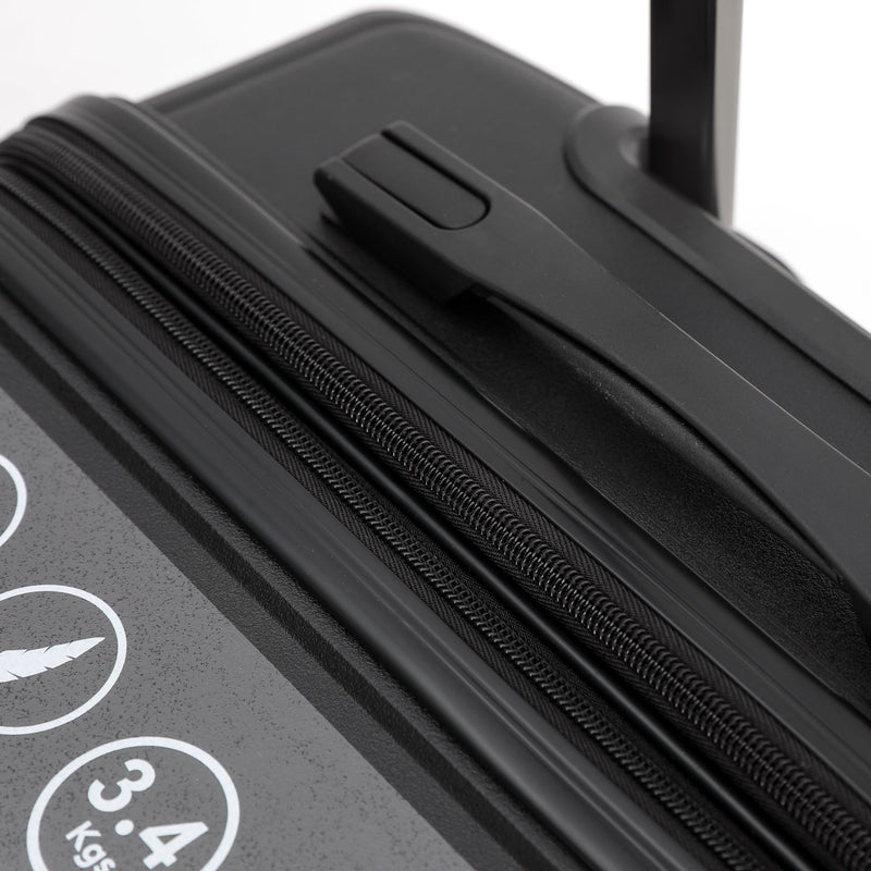 New Zealand Luggage Pilot Collection 2-Pce Polypropylene Luggage set 66cm/55cm NZ005-Black