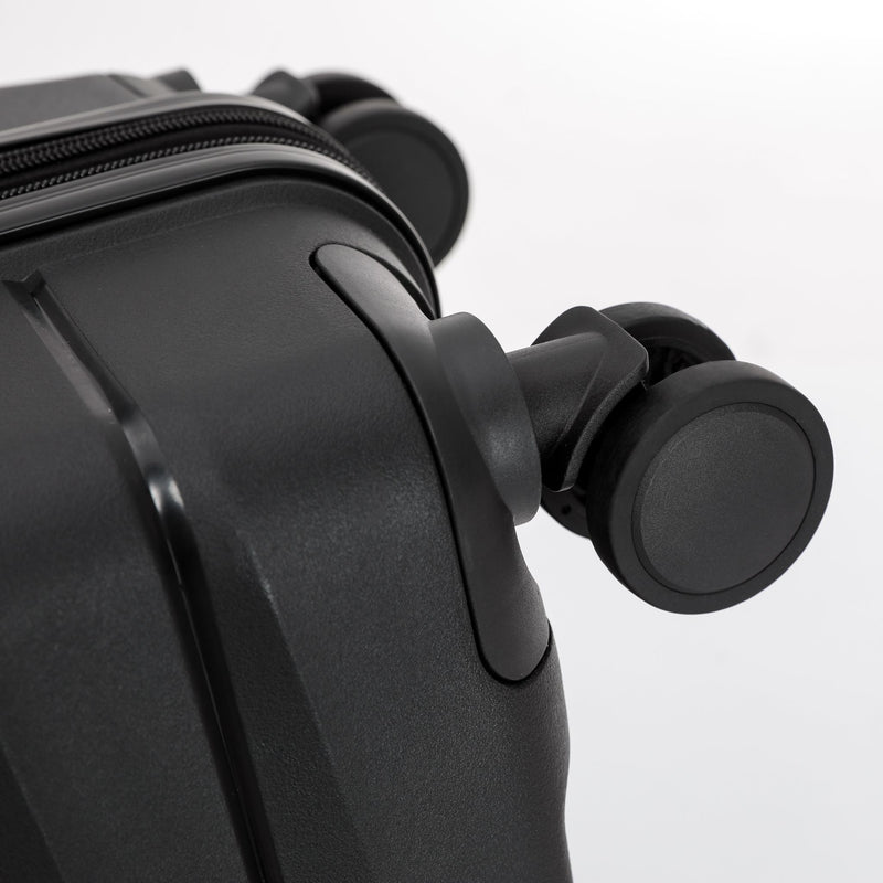 New Zealand Luggage Pilot Collection 2-Pce Polypropylene Luggage set 66cm/55cm NZ005-Black