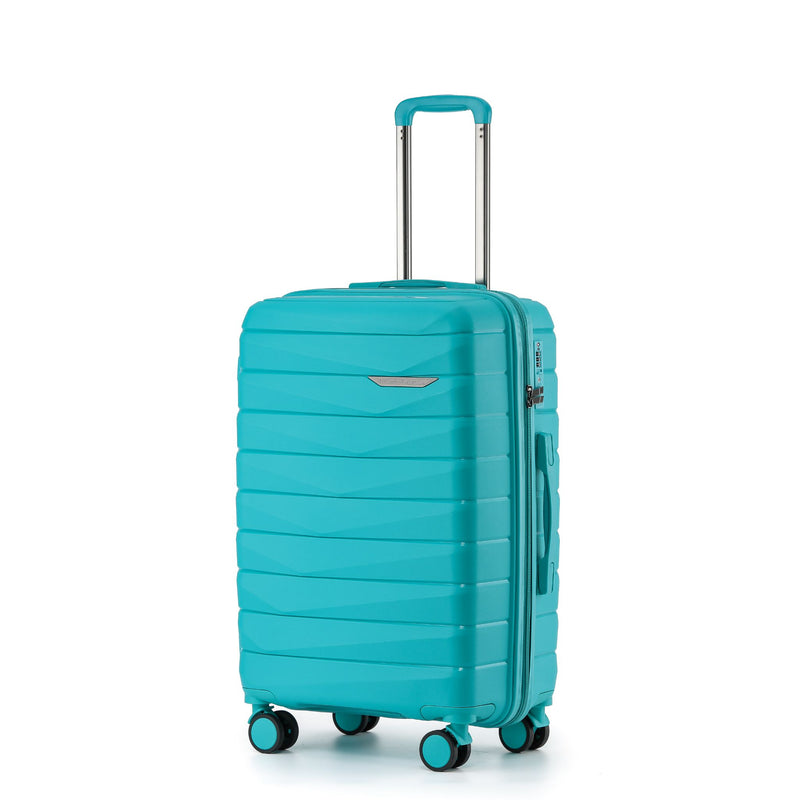 The New Zealand Luggage Co Pilot Collection 66cm Checked Polypropylene Trolley Case NZ005B-Teal