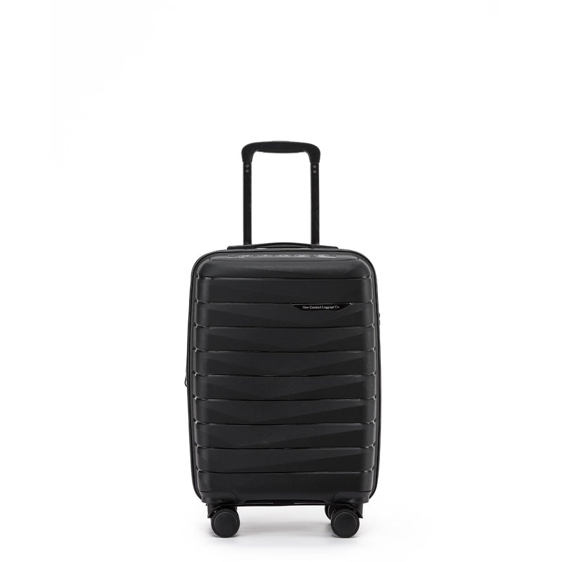 The New Zealand Luggage Co Pilot Collection 55cm Polypropylene carry-on trolley case NZ005C Black