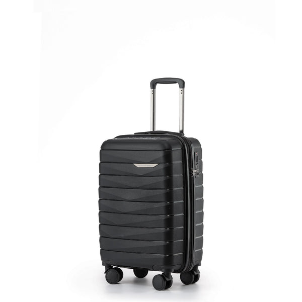 The New Zealand Luggage Co Pilot Collection 55cm Polypropylene carry-on trolley case NZ005C Black