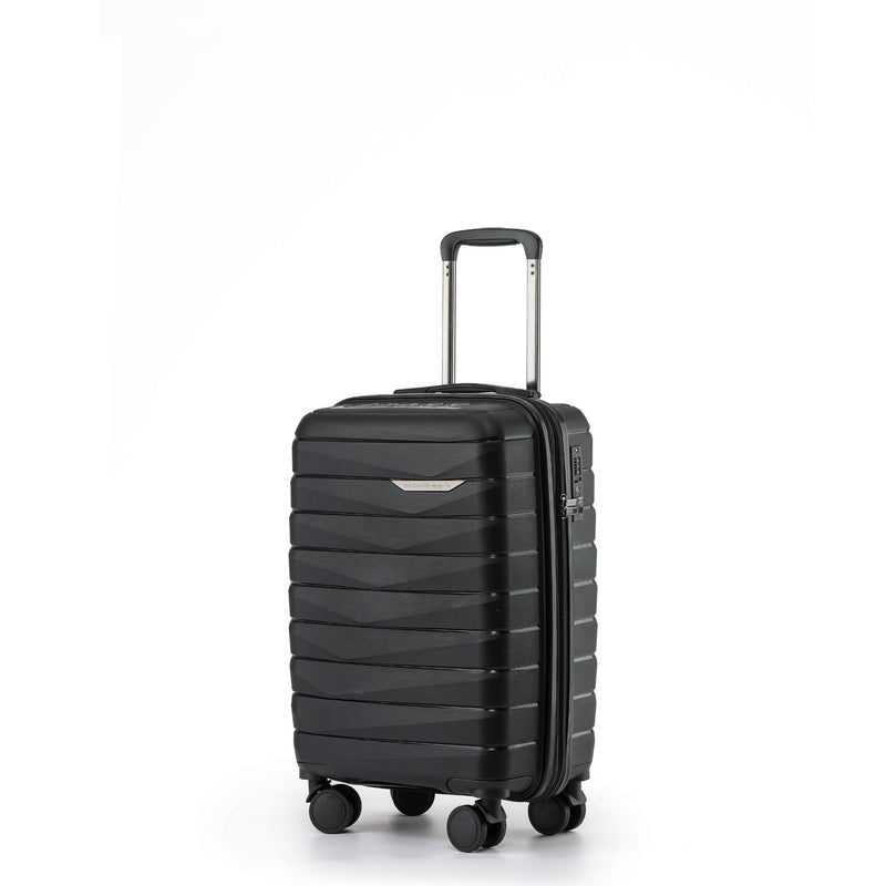 The New Zealand Luggage Co Pilot Collection 55cm Polypropylene carry-on trolley case NZ005C Black