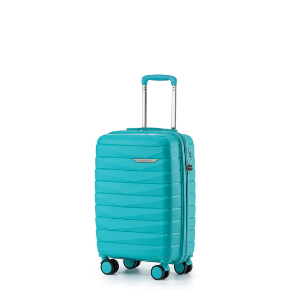 The New Zealand Luggage Co Pilot Collection Polypropylene 55cm Carry-On Trolley NZ005C-Teal