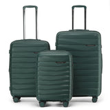 The New Zealand Luggage Co Pilot Collection Polypropylene Trolley Cases 76/66/55cm NZ005-Full Set (Petrol)