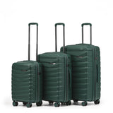 The New Zealand Luggage Co Pilot Collection Polypropylene Trolley Cases 76/66/55cm NZ005-Full Set (Petrol)