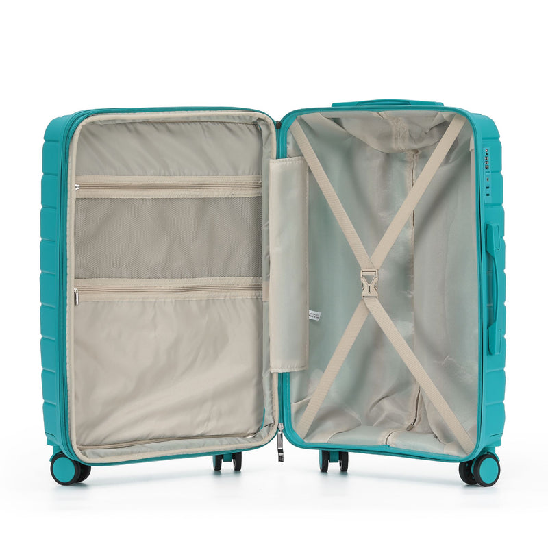 New Zealand Luggage Pilot Collection 2-Pce 66cm/55cm Polypropylene trolley set NZ005-Teal