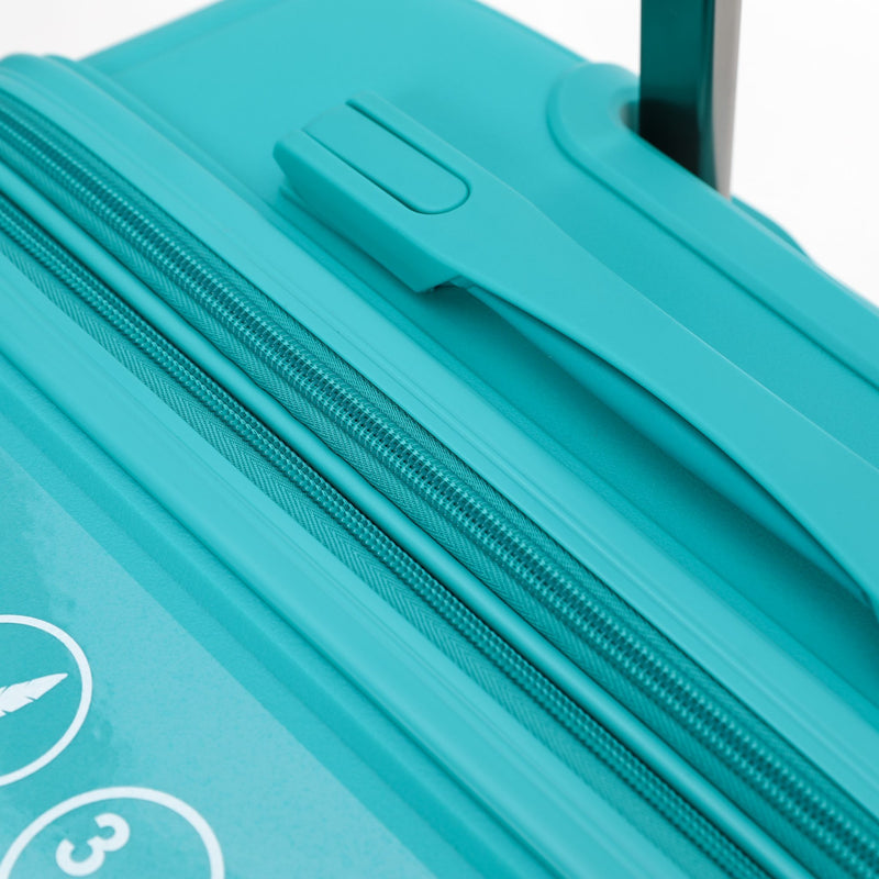 The New Zealand Luggage Co Pilot Collection Polypropylene 55cm Carry-On Trolley NZ005C-Teal