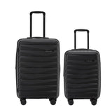 New Zealand Luggage Pilot Collection 2-Pce Polypropylene Luggage set 66cm/55cm NZ005-Black