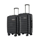 New Zealand Luggage Pilot Collection 2-Pce Polypropylene Luggage set 66cm/55cm NZ005-Black