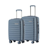 New Zealand Luggage Pilot Collection 2-Pce 66/55cm Polypropylene Trolley case set NZ005 -Slate