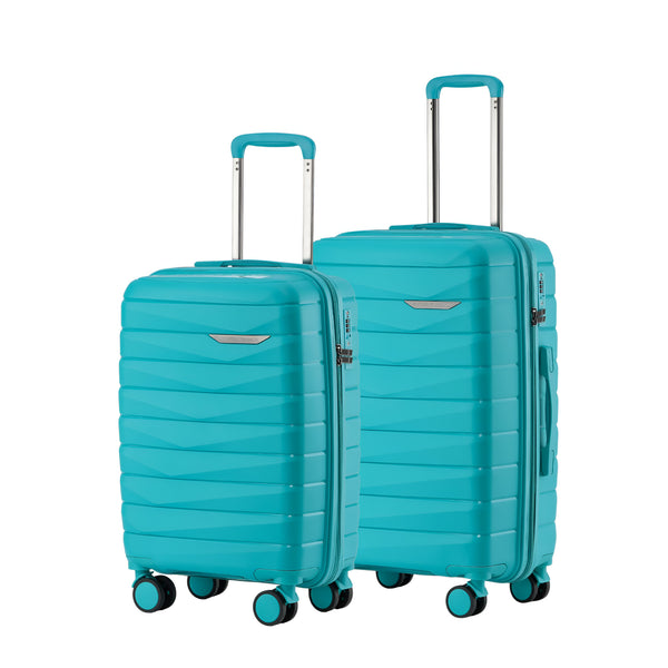 New Zealand Luggage Pilot Collection 2-Pce 66cm/55cm Polypropylene trolley set NZ005-Teal
