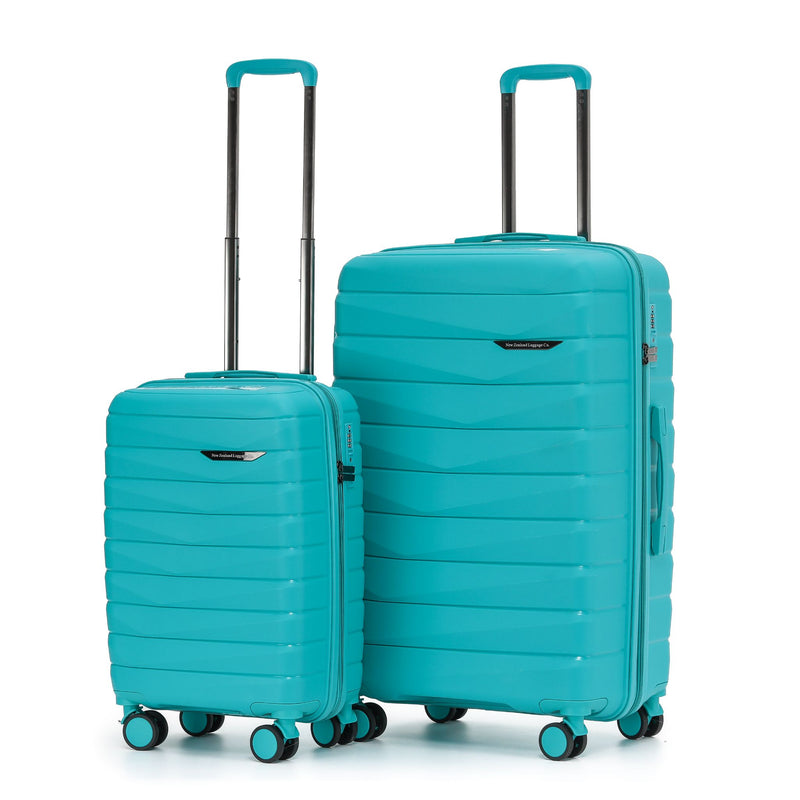 New Zealand Luggage Pilot Collection 2-Pce Polypropylene Trolley set 76/55cm Trolley cases NZ005-Teal