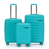 The New Zealand Luggage Co Pilot Collection Polypropylene Full-set 76/66/55cm Trolley cases NZ005-Full set Teal