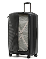 Tosca Space-X Collection 76cm luxury polypropylene top lid-front opening trolley luggage TCA100A Black