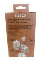 Tosca Worldwide Travel Adapter with USB A&C - TCA072