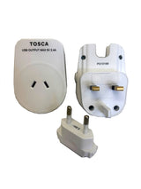Tosca Worldwide Travel Adapter with USB A&C - TCA072