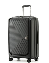 Tosca 66cm-H Space-X Collection Polypropylene Top-Lid opening Checked luxury trolley luggage TCA100B Black