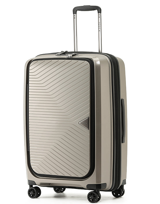 Tosca 66cm-H Space-X Collection Polypropylene Top-Lid opening Checked luxury trolley luggage TCA100B Champagne