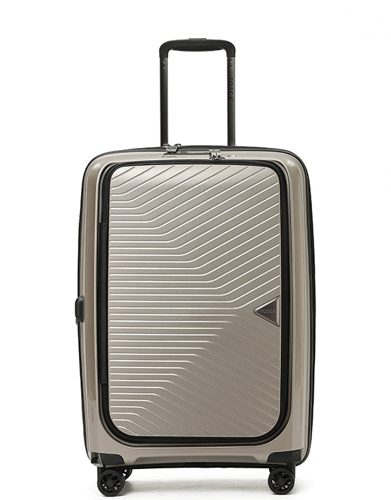 Tosca 66cm-H Space-X Collection Polypropylene Top-Lid opening Checked luxury trolley luggage TCA100B Champagne