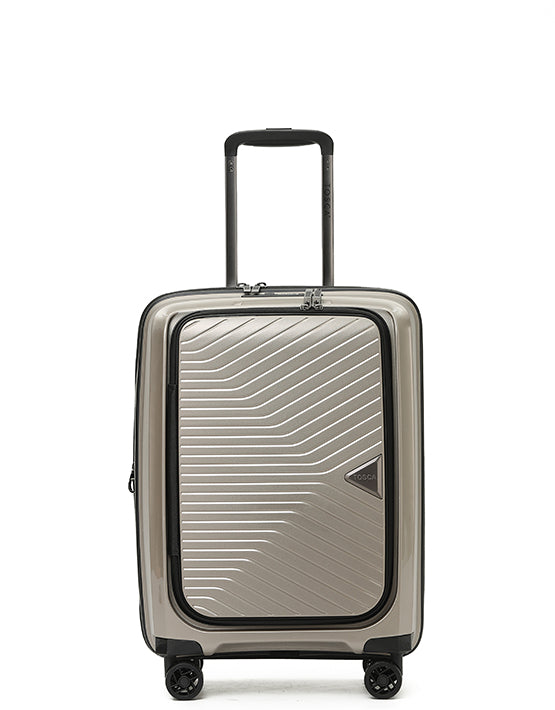 Tosca 55cm-H Space-X Collection Polypropylene Top-Lid opening Carry-on luxury trolley case TCA100C Champagne