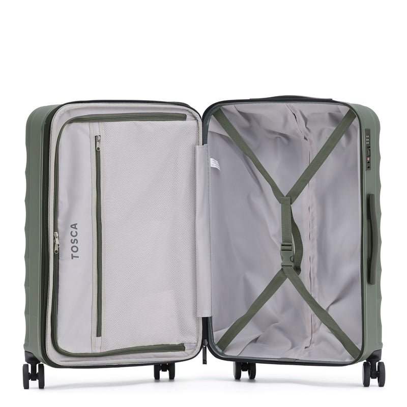 Tosca Interstellar 2.0 Collection Polycarbonate Full set trolleys 79/67/54cm TCA141-Moss