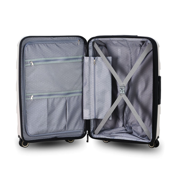 Tosca 81cm Comet Collection hard side polypropylene checked trolley case TCA200XL-Cobblestone