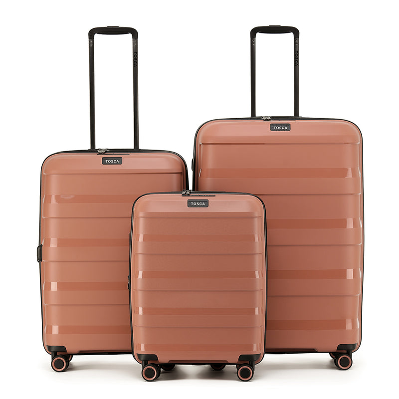 Tosca Comet Collection 78cm-H polypropylene hard side 4-wheel trolley case TCA200A-Mocha