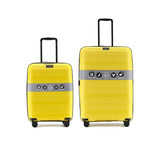 Tosca Comet Collection Luxury Polypropylene hard side 2-Pce trolley set 67cm/55cm TCA200-Yellow