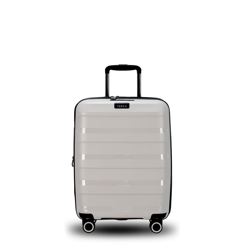 Tosca Comet Collection 55cm Polypropylene hard side carry-on trolley case TCA200C Cobblestone