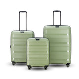 Tosca Comet Collection Polypropylene Hard side luxury luggage-Full set 78cm/67cm/55cm TCA200 Sage Green